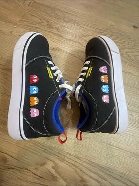 Heelys Black Sneakers with Red, Blue, Orange & Pink Ghost Accents